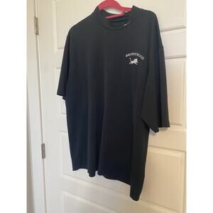 Nike Team T Shirt Black Mens Brownwood tx Lions XL Mock Neck Embroidered Logo